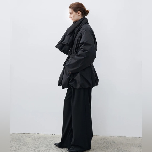 NWOT Tageechita Tie Waist Down Jacket Scarf Set - Picture 9 of 12